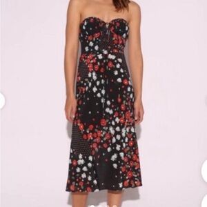 Realisation Par Black Floral Midi Dress